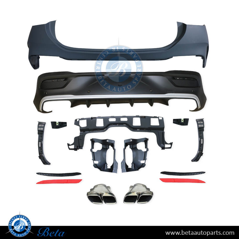 Rear Bumper assembly AMG GLE63 with Park Assist for Mercedes GLE-Class Coupe C167 2019-Up models, Part Number 1678859906 Rear Bumper assembly AMG GLE63 with Park Assist for Mercedes GLE-Class Coupe C167 2019-Up models, Part Number 1678859906